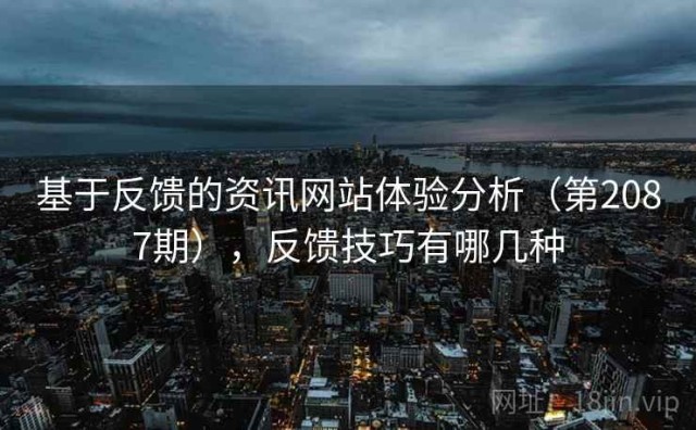 基于反馈的资讯网站体验分析（第2087期），反馈技巧有哪几种