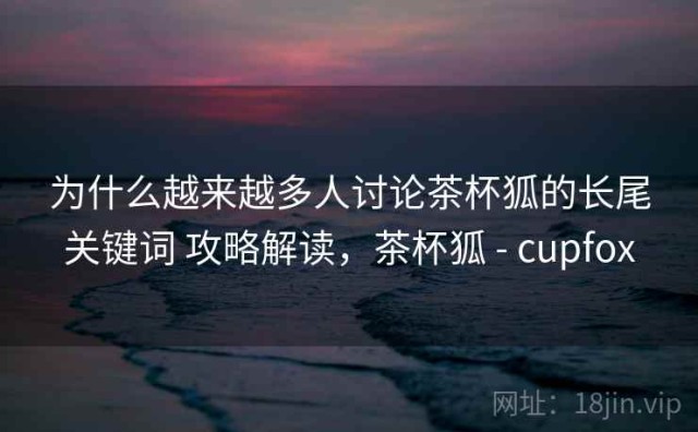 为什么越来越多人讨论茶杯狐的长尾关键词 攻略解读，茶杯狐 - cupfox