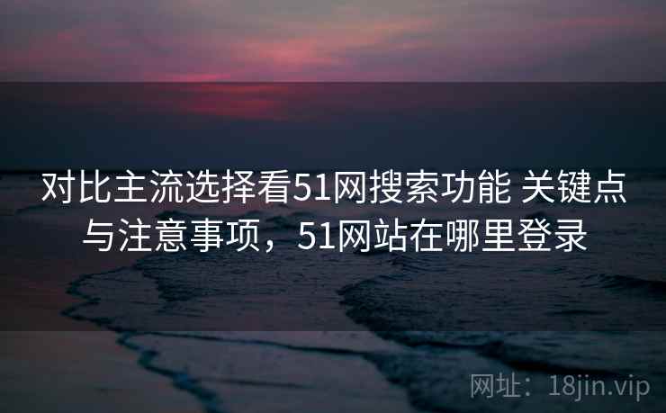 对比主流选择看51网搜索功能 关键点与注意事项，51网站在哪里登录