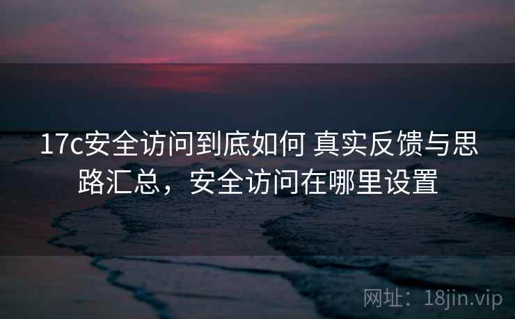 17c安全访问到底如何 真实反馈与思路汇总，安全访问在哪里设置