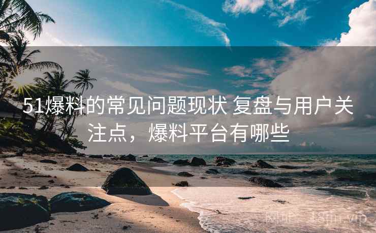 51爆料的常见问题现状 复盘与用户关注点，爆料平台有哪些