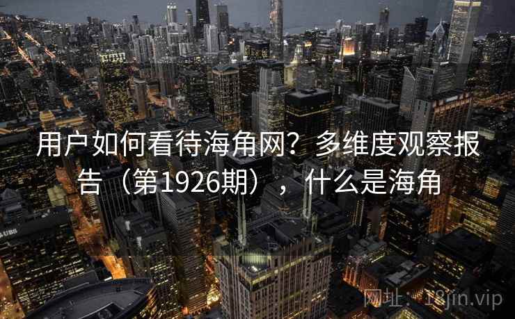 用户如何看待海角网？多维度观察报告（第1926期），什么是海角