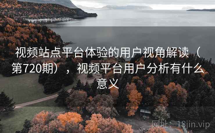视频站点平台体验的用户视角解读（第720期），视频平台用户分析有什么意义